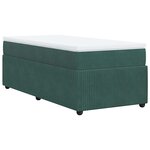 vidaXL Sommier à lattes de lit avec matelas Vert foncé 90x190 cm