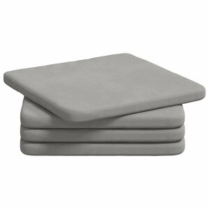 vidaXL Coussins de siège 4 Pièces Gris clair 40 x 40 x 3 cm