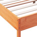 vidaXL Cadre de lit sans matelas cire marron 120x190cm bois pin massif