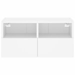 vidaXL Meuble TV mural blanc 60x30x30 cm bois d'ingénierie