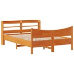 vidaXL Cadre de lit et tête de lit cire marron 160x200 cm bois de pin