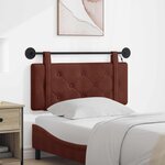 vidaXL Tête de lit suspendue Avec lumière LED Brun Brillant PU antique