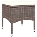 vidaXL Jeu de chaise et tabouret de jardin 4 Pièces Résine tressée Marron