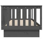 vidaXL Lit de jour sans matelas gris 100x200 cm bois de pin massif