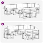 vidaXL Ensemble de canapés d'extérieur 8 pc Naturel et Anthracite