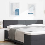vidaXL Tête de lit avec tête de lit Gris foncé 200 cm Cuir synthétique