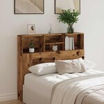 vidaXL Armoire de tête de lit vieux bois 120x19x103 5 cm