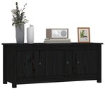 vidaXL Armoire à chaussures Noir 110x38x45 5 cm Bois de pin massif