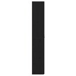 vidaXL Armoire de bureau en chêne noir 60 x 32 x 190 cm  faite en bois reconstitué.