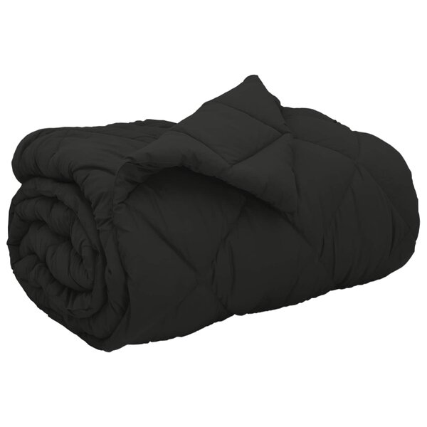 vidaXL Duvet d'hiver Noir 200 x 135 cm Microfibre