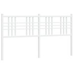 vidaXL Tête de lit métal blanc 160 cm
