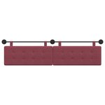 vidaXL Tête de lit suspendue Bordeaux Tissu