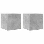 vidaXL Meubles TV muraux 2 Pièces Gris béton 30 5x30x30 cm