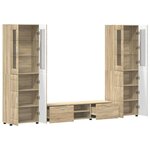 vidaXL Ensemble meuble TV FLORIN Chêne Sonoma Bois d'ingénierie