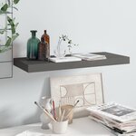 vidaXL Étagère murale flottante Gris brillant 60x23 5x3 8 cm MDF