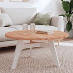 vidaXL Dessus de table Ø90x2 5 cm rond bois massif de hêtre