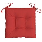 vidaXL Coussins de chaise lot de 2 rouge 40x40x7 cm tissu oxford