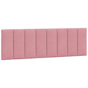vidaXL Coussin de tête de lit rose 160 cm velours