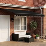 vidaXL Auvent rétractable électrique Noir et anthracite 4 × 3 m