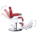 vidaXL Chaise de barbier Rouge 68x69x116 cm Similicuir