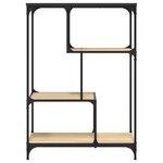 vidaXL Bibliothèque chêne sonoma 81x36x115 cm bois ingénierie et acier