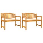 vidaXL Ensemble à manger de jardin 3 Pièces Bois de teck massif