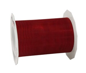 Organza sheer 25-m-rouleau 112 mm rouge feu