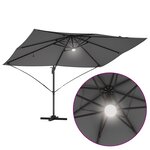 vidaXL Parasol Déporté - Anthracite Anthracite Polyester Grand