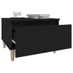 vidaXL Tables d'appoint 2 Pièces Noir 50x46x35 cm Bois d'ingénierie