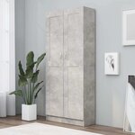 vidaXL Bibliothèque Gris béton 82 5x30 5x185 5 cm Bois d'ingénierie