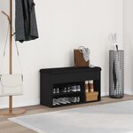 Banc de rangement vidaXL Chêne noir 80x30x45 cm Bois aggloméré