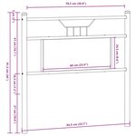 vidaXL Tête de lit chêne marron 80 cm bois d'ingénierie et acier