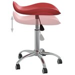 vidaXL Chaise de bureau Rouge bordeaux Similicuir