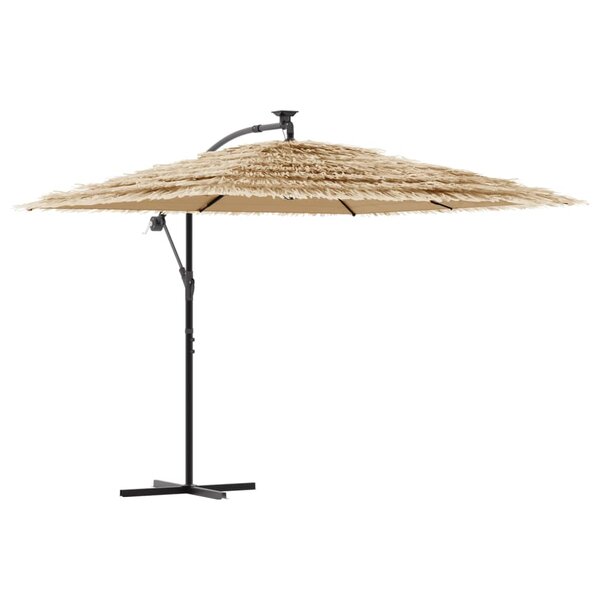 vidaXL Parasol de jardin avec mât en acier marron 269x269x235 cm