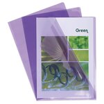 Etui Carton De 100 Pochettes Coin Pvc Lisse Haute Résistance 13/100e - A4 - Violet - Exacompta