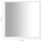 vidaXL Miroir Blanc 40x40 cm