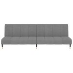 vidaXL Canapé-lit à 2 places gris clair velours