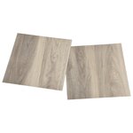 vidaXL Dalles de plancher autoadhésives 20 Pièces PVC 1 86 m² taupe