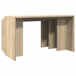 vidaXL Tables gigognes 3 Pièces chêne sonoma bois d'ingénierie