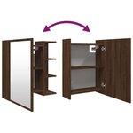vidaXL Armoire à miroir de salle de bain Chêne marron 62 5x20 5x64 cm