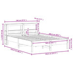 vidaXL Cadre de lit sans matelas cire marron 140x200cm bois pin massif