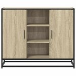 vidaXL Buffet chêne sonoma 92x35x76 cm bois d'ingénierie