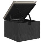 vidaXL Salon de jardin 9 Pièces avec coussins noir résine tressée