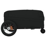 vidaXL Remorque de vélo noir 30 kg fer