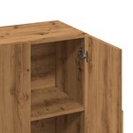 vidaXL Buffet chêne artisanal 90x34x80 cm bois d'ingénierie