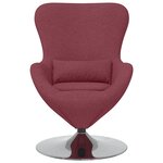 Chaise œuf vidaXL Rouge Vin Tissu