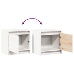 vidaXL Tables de chevet 2 Pièces Blanc 40x30 5x40 cm Bois de pin massif