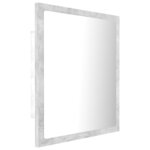 Miroir à led de salle de bain 40 x 8 5 x 37 cm acrylique gris 02_0006990