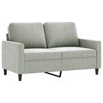 vidaXL Ensemble de canapés 3 Pièces avec coussins Gris clair Velours