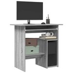 vidaXL Bureau Sonoma gris 80x45x74 cm Bois d'ingénierie